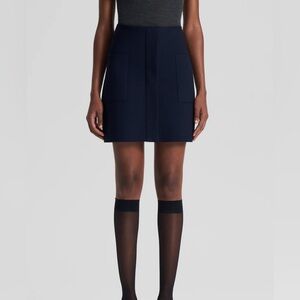 NWT Scanlan Theodore Crepe Knit Pocket Mini Skirt XL